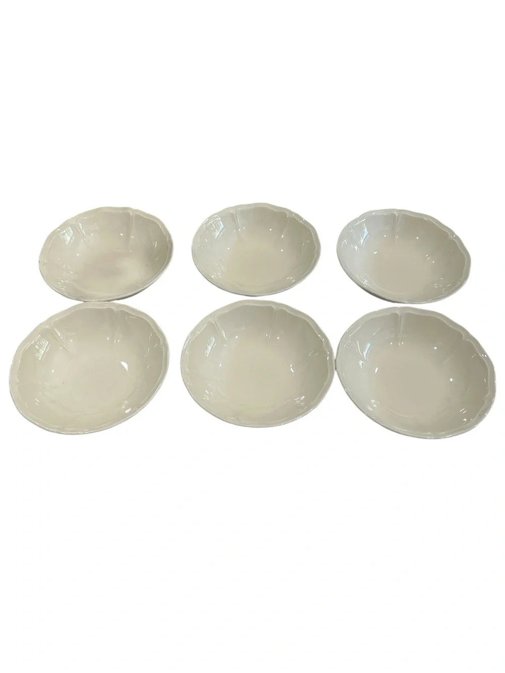 Wedgewood Queen's Ware Queen's Plain Set of 6 Cereal Bowls - Made in England